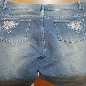 Jean's Denim stretch with bling size 20Petite